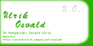 ulrik osvald business card